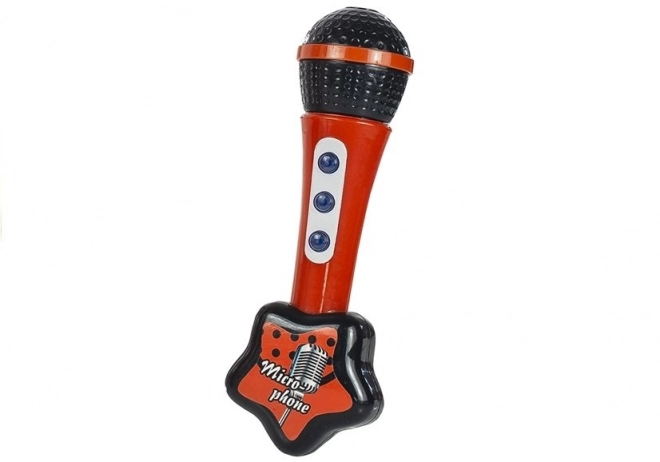 Dječja električna gitara s mikrofonom – crvena