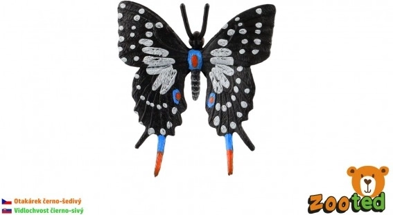 Plastični model leptira lastin rep – realistična dekoracija 6 cm