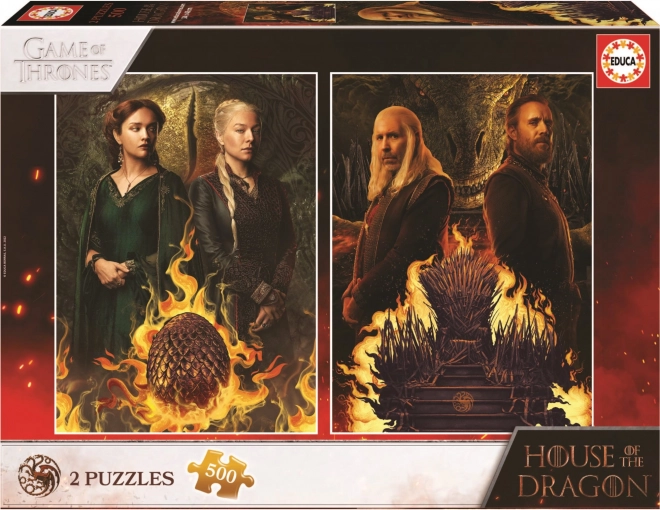 Educa puzzle Rod Zmaja 2×500 dijelova s ljepilom