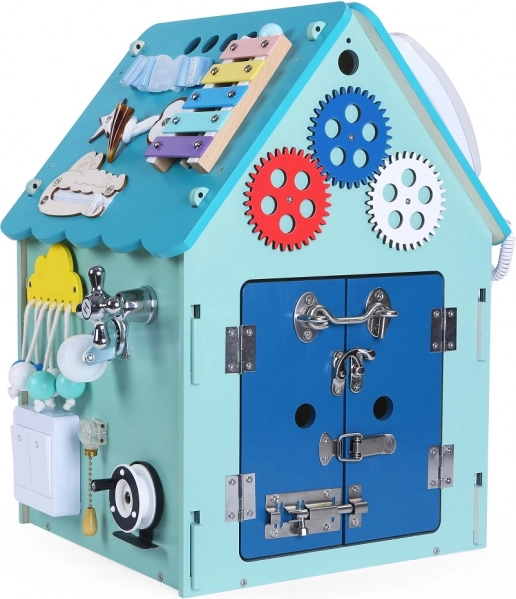 Aktivna ploča kućica za djecu 2Kids Toys – Plava
