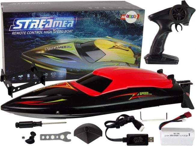 Brzi RC čamac 2,4 GHz crveni 35 km/h