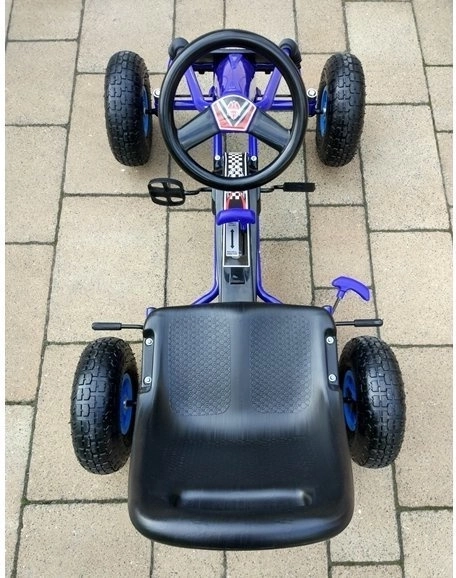 Karting na pedale s pneumatskim gumama + Podesivo sjedalo – Plava
