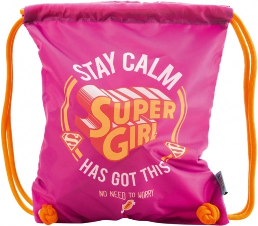 Ružičasta sportska vreća Super Girl sa zatezanjem