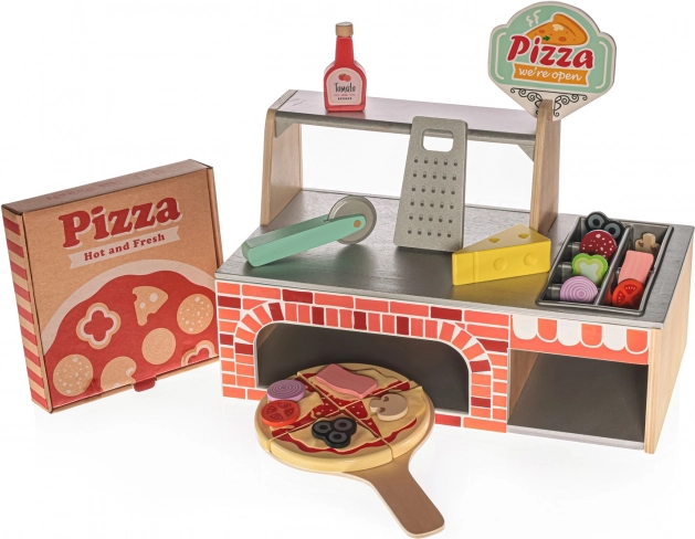 Drveni set Pizzeria za djecu
