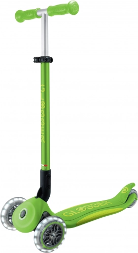 dječinski trotinet s tri kotača GLOBBER Primo Foldable Plus Lights v2 apple green
