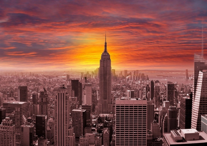 Uživajte u slagalici Zalazak sunca nad panoramom New Yorka 1000 dijelova