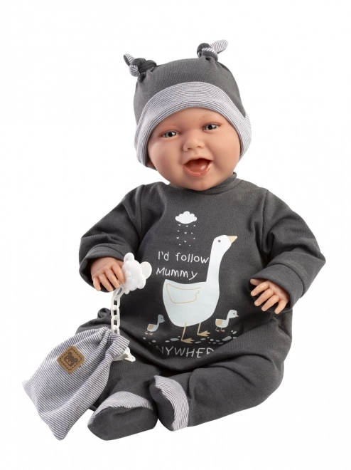Llorens 74107 NEW BORN - realistična beba lutka sa zvukovima i mekim platnenim tijelom - 42 cm