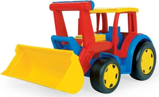 Gigant dječji traktor s utovarivačem crveno‑žuti 60 cm