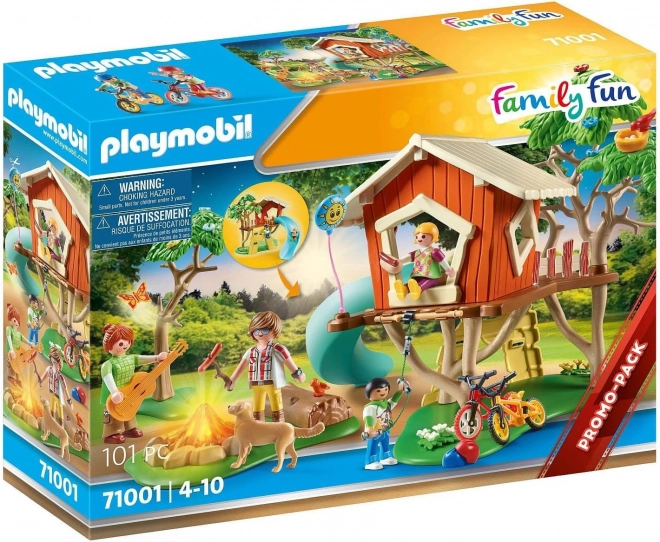 Konstruktorski set Family Fun – kućica na drvetu s toboganom i figuricama
