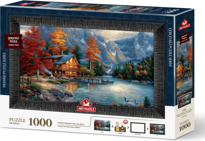 ART PUZZLE Slagalica s okvirom i ljepilom 3v1 1000 dijelova – Sjena nad rijekom