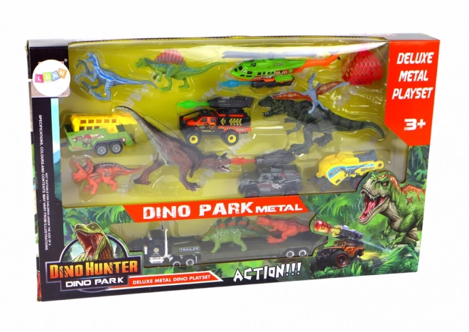 Set vozila Helikopter Dinosauri 8 dijelova Šareni