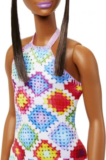 Sjajna haljina s patchwork uzorkom