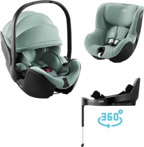 Komplet set autosjedalica Britax Römer Baby-Safe Pro i Dualfix 5Z, Jade Green