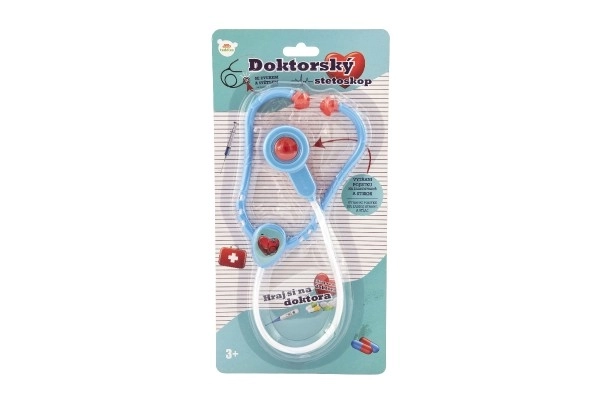 Doktor/liječnički stetoskop plastika 53cm na baterije sa svjetlom i zvukom na kartici 17x34x3cm