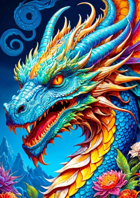Puzzle Plavi zmaj 1000 dijelova ENJOY