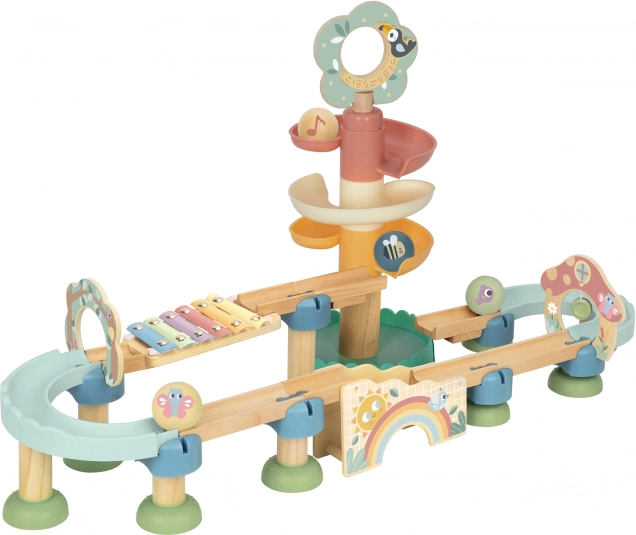 Drvena staza s kuglicama s ksilofonom Tooky Toy 44 kom