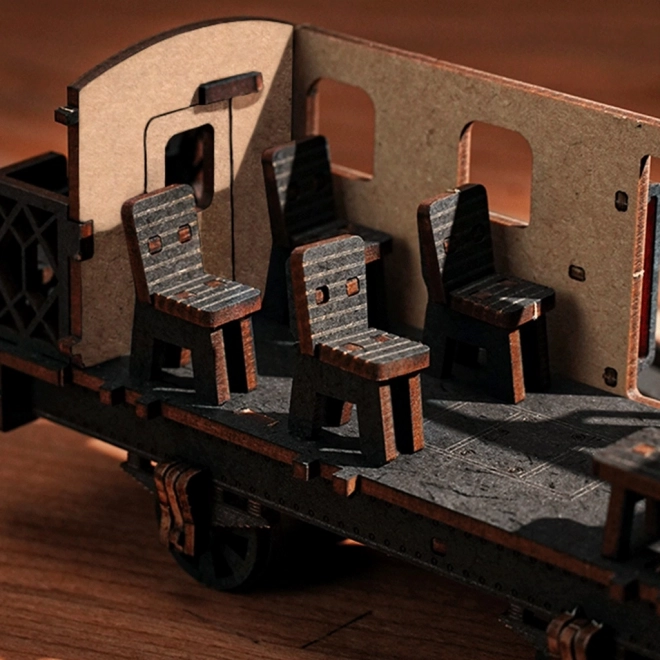 RoboTime 3D drvena slagalica Vintage parna lokomotiva