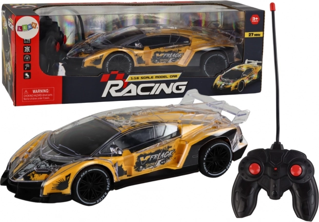 RC sportski automobil 1:16 sa svjetlima – žuti