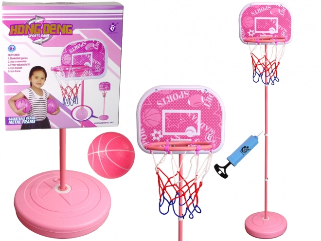 Ružičasta košarkaška set za djecu 170 cm