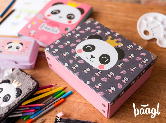 BAAGL Sklopivi školski kofer Panda s okovima