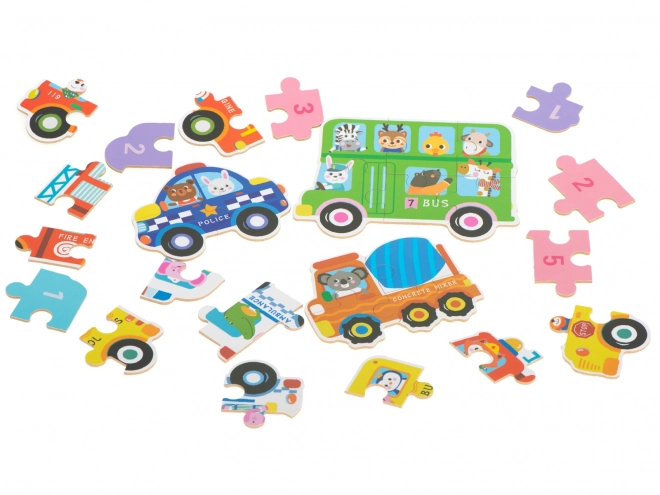 Puzzle u limenoj kutiji - autići