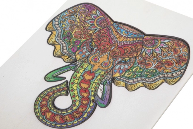 Obrisne drvene puzzle slon