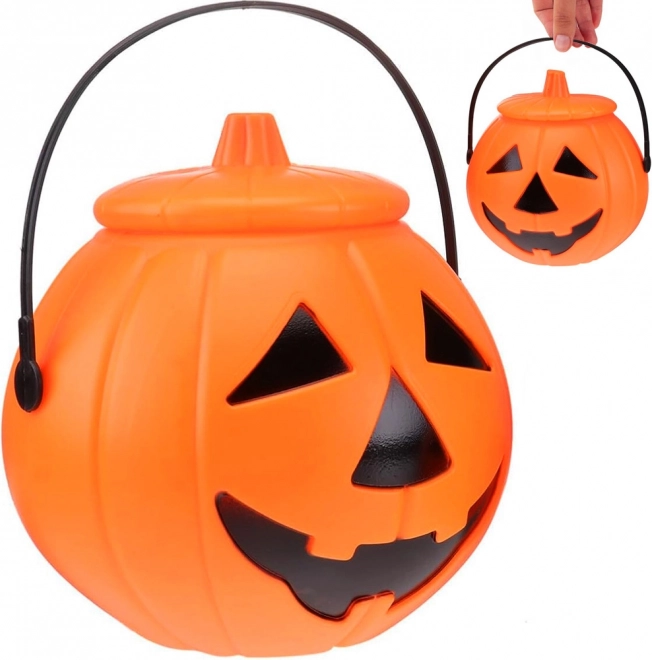 Halloween kanta za slatkiše u obliku bundeve s poklopcem