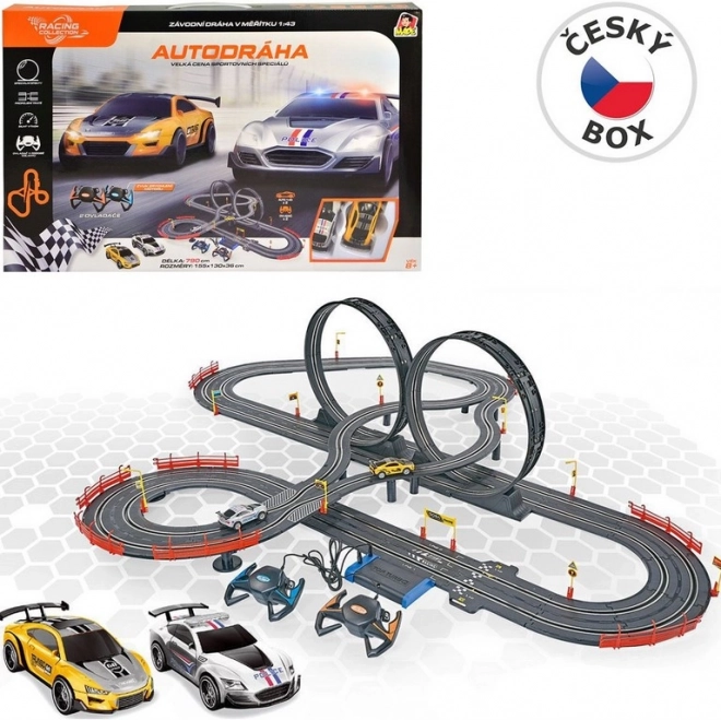 Autostaza 790 cm s dva auta, na baterije