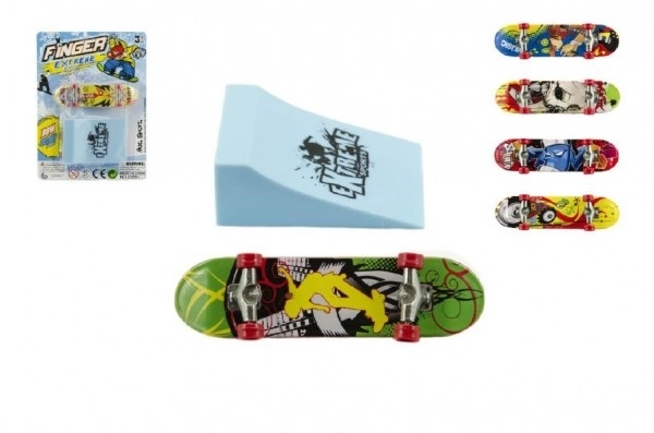Prstni skateboard s rampom - 10 cm