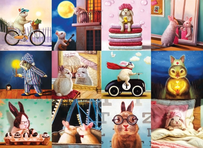 Puzzle Smiješni zečevi 1000 dijelova