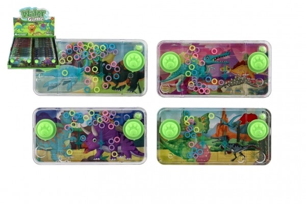 Vodena zagonetka igra 11x6cm plastika dinosauri 4 vrste 24 kom u kutiji