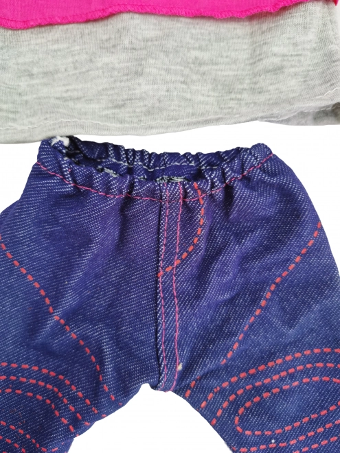 Stilna odjeća za lutku LOVE s naočalama i cipelama 43-46 cm