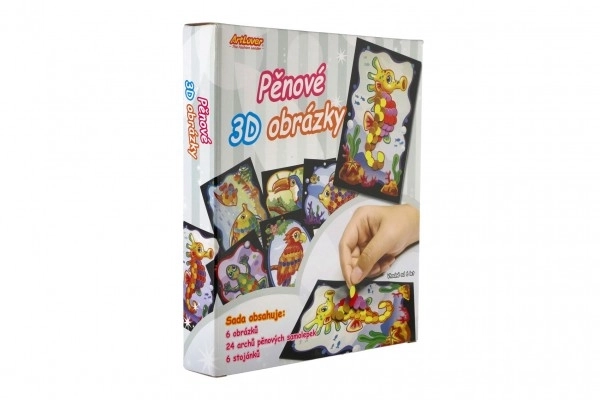 Slike 3D pjenaste 6 kom + 6 kom postolja u kutiji 19x22x6,5cm