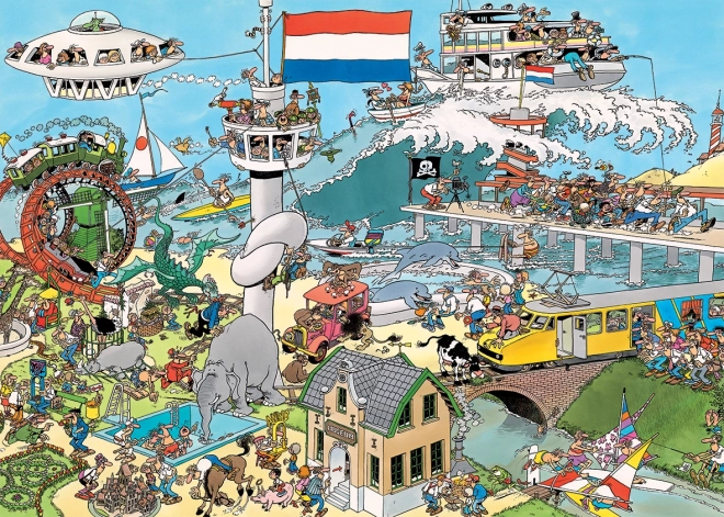 JUMBO Puzzle JvH Prometni kaos sa Zra0dnima i brodom 2x1000 komada