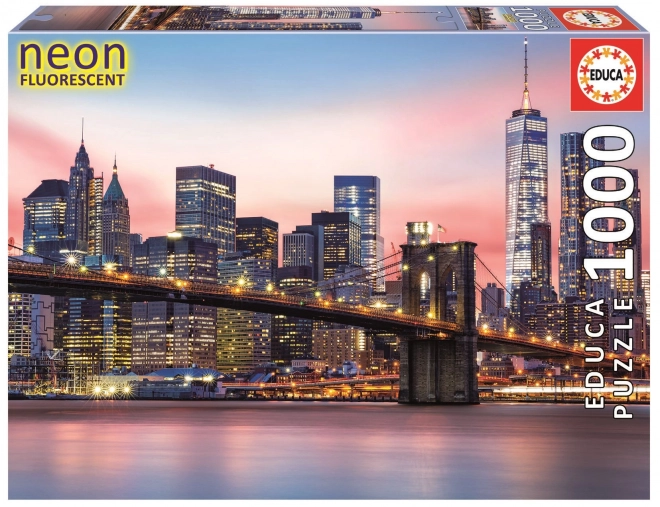 Svjetleći Educa puzzle Brooklyn Bridge New York 1000 dijelova