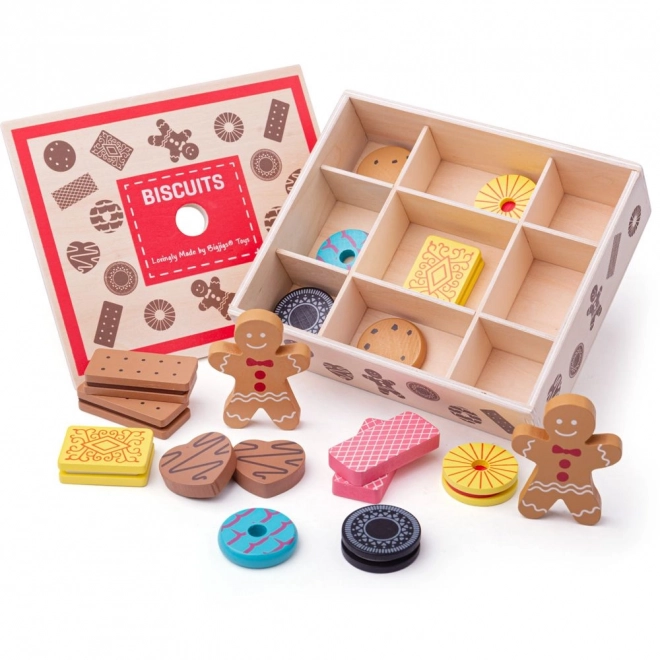 Bigjigs Toys kutija s drvenim keksima