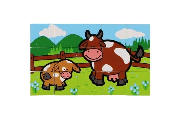 Drvene kocke Moje prve životinje 15 kom