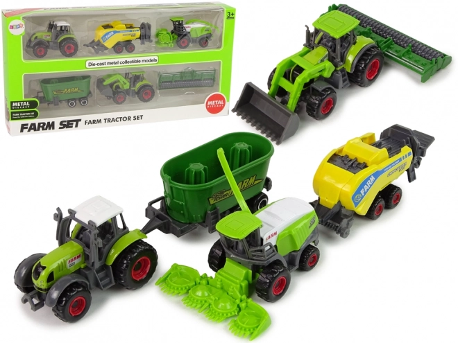 Set 6 poljoprivrednih vozila Traktor Kombajn Metalni dijelovi
