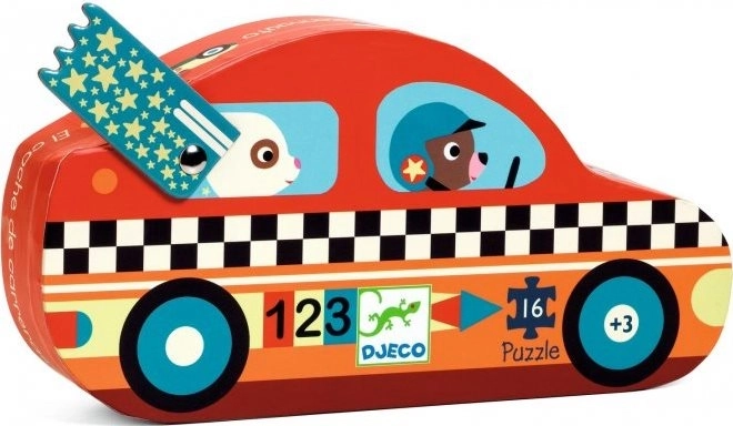 Puzzle Trkaći auto s 16 dijelova