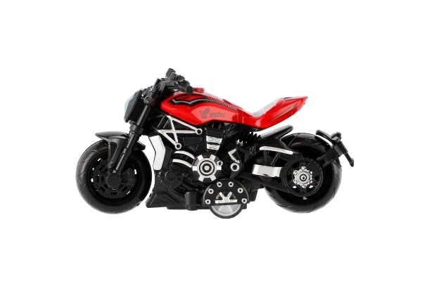 Motocikl metal/plast 10 cm na povratnom navijanju, razne boje u mješavini
