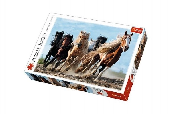 Puzzle Galopirajući konji 1000 dijelova 68,3x48cm u kutiji 40x27x6cm