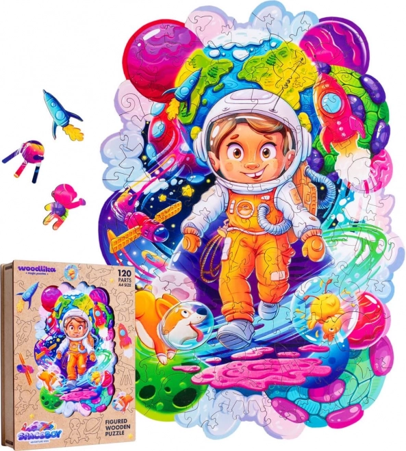 Drvene puzzle Svemirski avanturist 120 dijelova