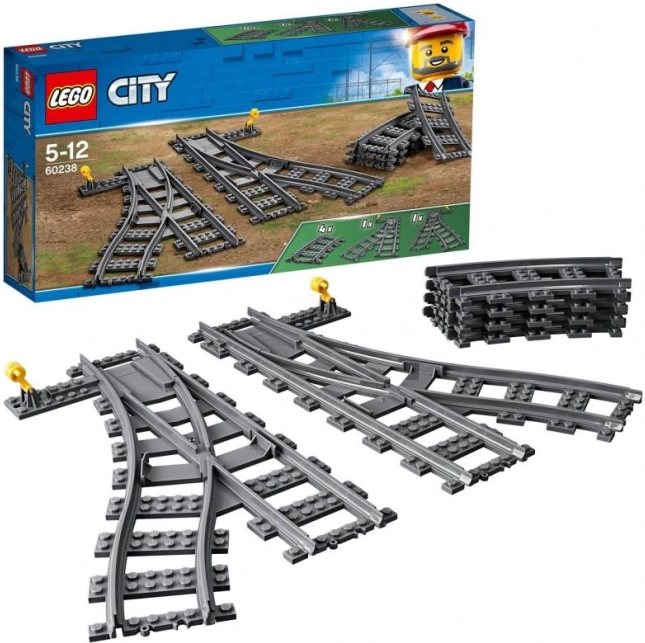 Lego City skretnice za željezničke tračnice