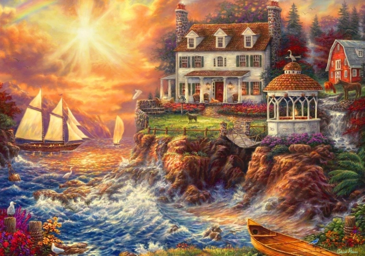 Puzzle Život nad uzburkanim morem od BLUEBIRD 1000 dijelova