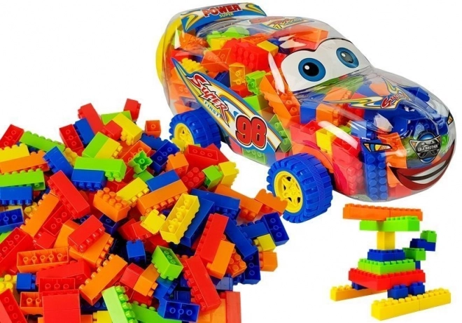 Građevne kockice u staklenci Auto 35 cm 205 kockica