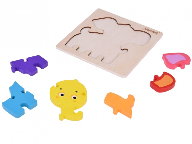 Drvene edukativne puzzle slon
