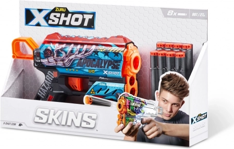Pištolj za pjenaste strelice X-SHOT SKINS FLUX, 8 strelica