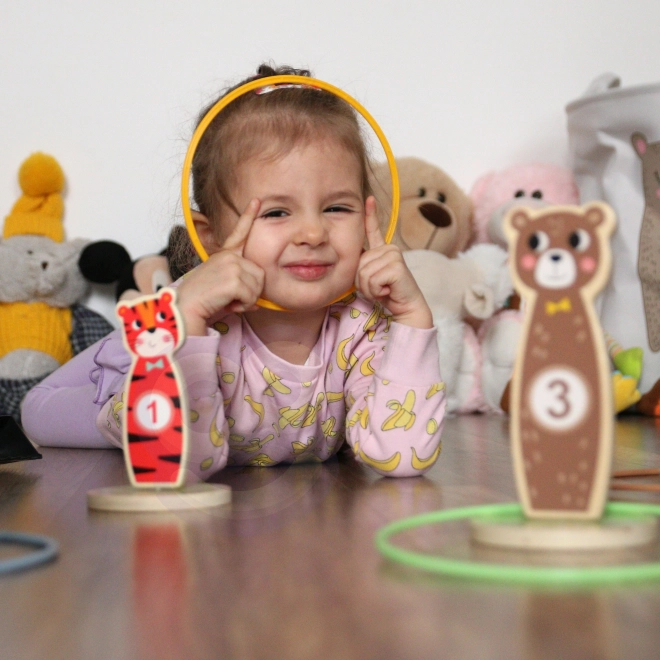 Drvena igra spretnosti Tooky Toy - gađanje mete životinjama