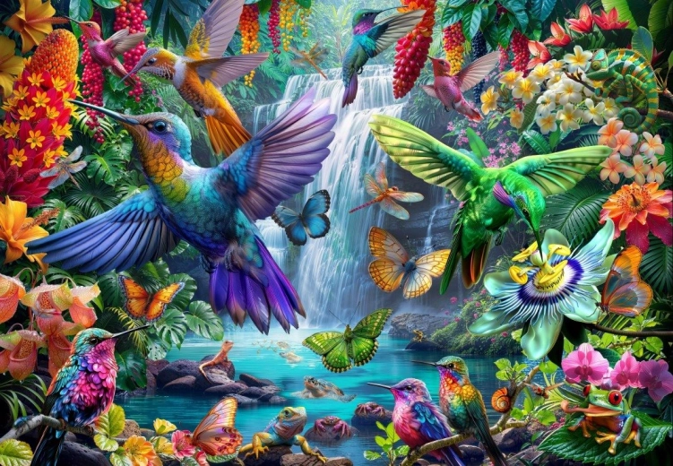 Puzzle Tropski kolibrići 1000 dijelova