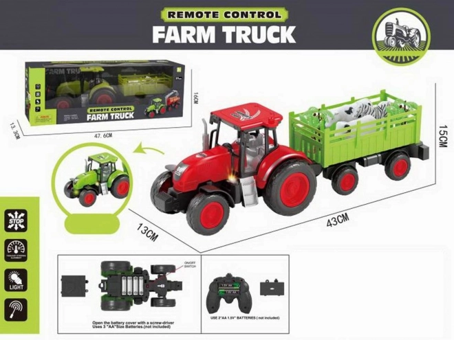 Traktor s prikolicom R/C, svjetlosni efekti